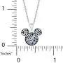 Disney Mickey Mouse Jewelry for Women, Silver Plated Pave Crystal Pendant Necklace Disney Mickey Mouse Jewelry for Women, Silver Plated Pave Crystal Pendant Necklace