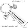 ENSIANTH Secretary Keychain You Make a Different Keychain Thank You Secretary Gift Legal Secretary Gift Medical Secretary Gift