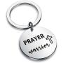 CENWA Inspirational Keychain Christian Gift Jesus Cross Gift Prayer Warrior Keychain Religious Jewelry Prayer Faith Gift