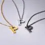 PROSTEEL Stainless Steel/Sterling Silver Initial Name Necklace, A to Z Initial Letter Personalized Necklaces for Men Women, Gold/Silver/Black Tone, 16''/20'' Adjustable, Come Gift Box