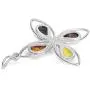 Ian and Valeri Co. Multicolor Amber Sterling Silver Drop Pendant Ian and Valeri Co. Multicolor Amber Sterling Silver Drop Pendant