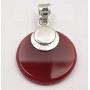 SilverStarJewel Gemstone Jewelry Round Carnelian Pendant 3.6 cm Sterling Silver