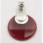 SilverStarJewel Gemstone Jewelry Round Carnelian Pendant 3.6 cm Sterling Silver SilverStarJewel Gemstone Jewelry Round Carnelian Pendant 3.6 cm Sterling Silver