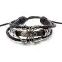 Xusamss Punk Rock Alloy Spider Bracelet Drawstring Rope Leather Bracelet,7-8inches Xusamss Punk Rock Alloy Spider Bracelet Drawstring Rope Leather Bracelet,7-8inches