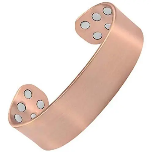 MagnetRX® Pure Copper Magnetic Bracelet - Arthritis Pain Relief & Carpal Tunnel Magnetic Therapy Copper Bracelets - Adjustable Wide Copper Cuff Bracelet with 12 Magnets (Brushed Copper, M/L) MagnetRX® Pure Copper Magnetic Bracelet - Arthritis Pain Relief & Carpal Tunnel Magnetic Therapy Copper Bracelets - Adjustable Wide Copper Cuff Bracelet with 12 Magnets (Brushed Copper, M/L)