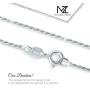 Michael Zweig 925 Sterling Silver Necklace for Women - Diamond Cut Sterling Silver Rope Chain Necklace | 1.5 mm Thickness with Spring Ring, Italy Tag