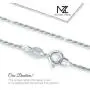 Michael Zweig 925 Sterling Silver Necklace for Women - Diamond Cut Sterling Silver Rope Chain Necklace | 1.15 mm Thickness with Spring Ring, Italy Tag Michael Zweig 925 Sterling Silver Necklace for Women - Diamond Cut Sterling Silver Rope Chain Necklace | 1.15 mm Thickness with Spring Ring, Italy Tag