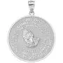 Solid 925 Sterling Silver Bible Verse Serenity and Lords Prayer Medal Pendant