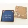 OBSUN Inspirational Women Bracelet Compass Elephant Stainless Steel Engraved Message Best Friend Sister Gift with Gift Box for Women Girls