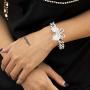 yfstyle Butterfly Cuban Link Bracelet Hip Hop Iced Out Diamond Bracelets for Women Girls Gold Plated Bracelets for Women Inlaid Rhinestone Hip Hop Jewelry Fashion Accessories