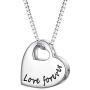JZMSJF 925 Sterling Silver Memorial Urn Heart Necklace Love Forever Mom Dad Grandmother/father Pet Cremation Pendant Jewelry for Ashes