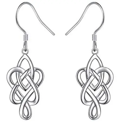 925 Sterling Silver Good Luck Irish Celtic Knot Love Knot Infinity Knot Dangle Earrings for Women Lover Daughter Mother 925 Sterling Silver Good Luck Irish Celtic Knot Love Knot Infinity Knot Dangle Earrings for Women Lover Daughter Mother