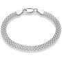 Miabella 925 Sterling Silver Italian 6mm Solid Bismark Mesh Link Chain Bracelet for Women 6.5, 7, 7.5, 8 Inch Made in Italy
