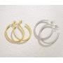 Carleen 14K Gold Plated Sterling Silver Hoop Earrings Open Thick Cable Twisted Minimalist Fine Jewelry Earrings for Women Girls, Diameter 1.4 INCH