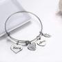 Luvalti Grandma Nana Love Heart Charm Bracelet Adjustable Bangle Gift for Women