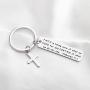 FUSTMW Christian Keychain Bible Verse Gifts Religious Jewelry Inspirational Scripture Gifts Faith is Being Sure of What We Hope Hebrew 11:1