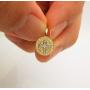 AMZ Jewelry 10k Yellow Gold Medalla De San Benito Saint St Benedict Pendant Charm