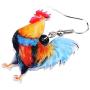 DOWAY Acrylic Charm Chicken Rooster Earrings Drop Dangle Jewelry Farm Decoration for Women Girls Funny Party Gifts (Multicolor)