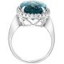 Effy 14K White Gold London Blue Topaz & Diamond Ring, 11.34 TCW IRW6505MI