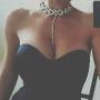Sethain Punk Rhinestone Choker Necklace Gold Shiny Crystal Chain Pendant Collar Necklaces Party Jewelry Accessories for Women and Girls