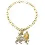 GWOOD Lion of Judah Pendant with Crystal Rhinestones and 25 Inch Link Necklace GWOOD Lion of Judah Pendant with Crystal Rhinestones and 25 Inch Link Necklace
