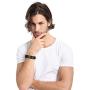 MeMeDIY to My Husband Love from Wife Black Silicone Bracelets Personalized Gifts for Men Birthday Stainless Steel Rubber Adjustable Wristband Mens Valentines Day Gifts