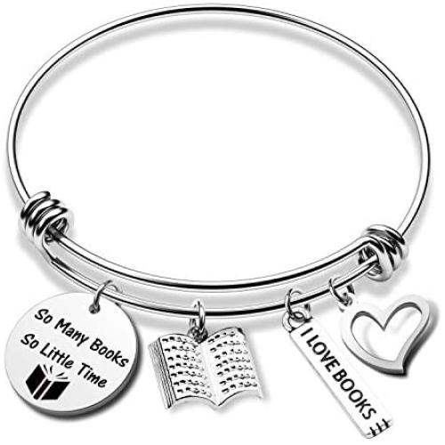 Writer Bracelet Book Lover Gift So Many Books So Little Time Bookworm Jewelry Gift Librarian Gift Reader Gift(so many book BR)