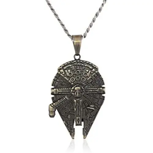 Star Wars Jewelry Unisex Stainless Steel Millennium Falcon Pendant Necklace Star Wars Jewelry Unisex Stainless Steel Millennium Falcon Pendant Necklace