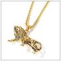 Heavstjer Punk Stainless Steel Animal Lion Pendant Necklace