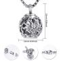 Valyria Cremation Jewelry Urn Pendant Necklace with Hollow Diamond Butterfly Beads Engraved Always in My Heart