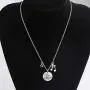 KUIYAI Eat Sleep Hamilton Repeat Necklace with Music Charm Hamilton Necklace Musical Jewelry Theatre Lover Gift