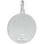 Sterling Silver Mother Mary Baby Jesus Medal Necklace 3/4 inch Round 0.8mm Chain