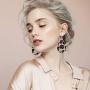 Finrezio 20 Pairs Leather Teardrop Dangle Earrings For Women Petal Leopard Print Leaf Drop Antique Lightweight Earrings