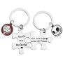 SEIRAA 2pcs The Nightmare Before Christmas Puzzle Keychain Set for Couple You’re My Missing Pieces Matching Jewelry