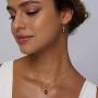 Mints Black Freshwater Pearl Jewelry Set Sterling Silver Necklace and Earrings Set Fine Jewelry for Women