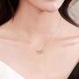 YINSHIFU Personalized Name Necklace 925 Sterling Silver Beating Heart Pendant with Simulated Birthstone Promise Necklace Forever Love Jewelry Gift for Women
