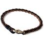 FORGIVEN JEWELRY Braided Leather Cross Bracelet