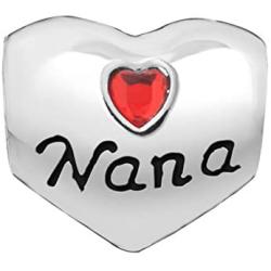 JewelryHouse Nana You Are Special Red Simulated Crystal Love Charms fit Bracelets