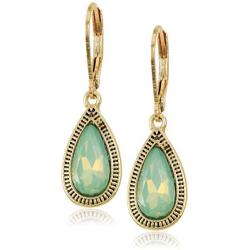 Napier Womens Leverback Drop Earrings, Green (60534282-900)