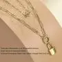 Dainty Layered Padlock Necklaces for Women, 14K Gold Plated Paperclip Chain Necklace Simple Cute Pendant Lock Choker Necklace Gold Layered Necklaces for Women Dainty Layered Padlock Necklaces for Women, 14K Gold Plated Paperclip Chain Necklace Simple Cute Pendant Lock Choker Necklace Gold Layered Necklaces for Women