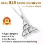 ChicSilver 925 Sterling Silver Good Luck Irish Celtic Knot Necklaces Vintage Triangle/Cross/Round Pendant Necklaces Gift for Women (with Gift Box)
