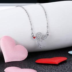 Cupid Pendant Necklace for Girlfriend Wife Sister Jewelry Gifts Love God Choker for Girl Teens Birthday Guardian Cherub for Women Mom Valentine Neutral Angel Baby Chain