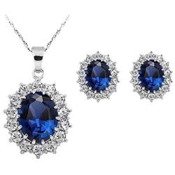 la luen Jewelry Set,Delicate Necklaces Vintage gems and Pearl Jewelry Womens Bridal Wedding Jewelry