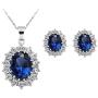 la luen Jewelry Set,Delicate Necklaces Vintage gems and Pearl Jewelry Womens Bridal Wedding Jewelry
