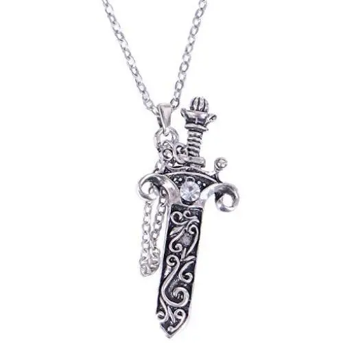 Alilang Antique Fantasy Medieval Renaissance Removable Scabbard Rune Sword Dagger Pendant Necklace Alilang Antique Fantasy Medieval Renaissance Removable Scabbard Rune Sword Dagger Pendant Necklace