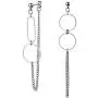 Asymmetric Korean Circle Geometric Chain Drop Earrings White Gold Plated Punk Style Street Fashion Cool Neutral Chain Hip-hop Hoop Earrings Lover Jewelry for Women Men Asymmetric Korean Circle Geometric Chain Drop Earrings White Gold Plated Punk Style Street Fashion Cool Neutral Chain Hip-hop Hoop Earrings Lover Jewelry for Women Men