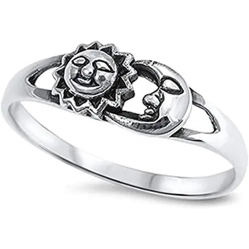COYOTE Sterling Silver Sun Moon Universe Ring COYOTE Sterling Silver Sun Moon Universe Ring