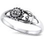 COYOTE Sterling Silver Sun Moon Universe Ring