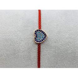 Sententia Jewelry Handmade Adjustable String Heart Bracelet I Red, Blue, Black Braided String