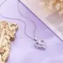 ESSIE ODILA Heart Necklaces for Women Sterling Silver Birthstone Pendant 5A Heart-Shape Cubic Zirconia Birthday Gift for Women Mom Girls